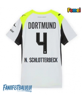 Borussia Dortmund Nico Schlotterbeck #4 Tricou Fotbal Replică 2025-26 Femei Deplasare